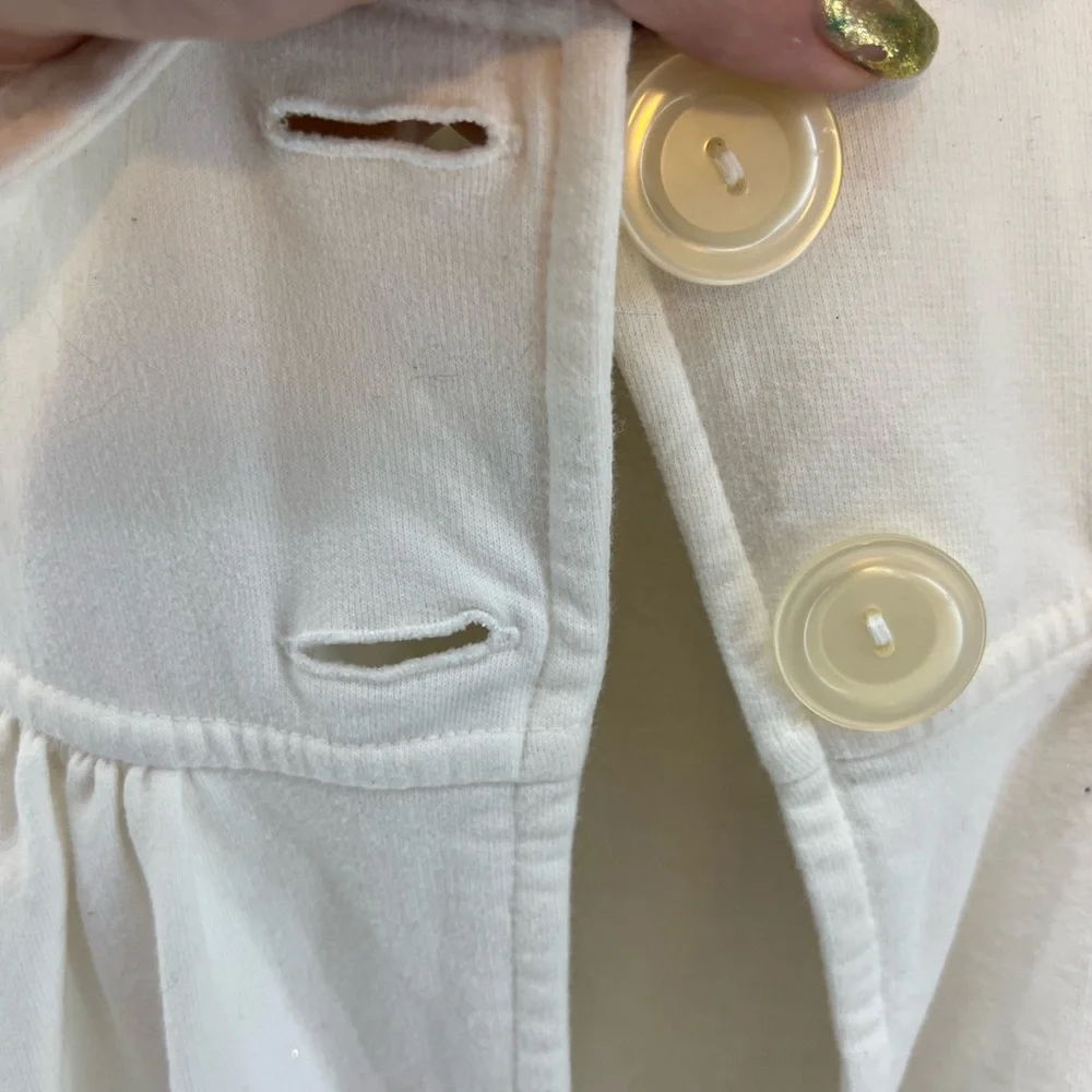 CROFT & BARROW CREAM CAPE BLAZER JACKET WARM XL TOP SHIRT BLOUSE POCKETS EUC